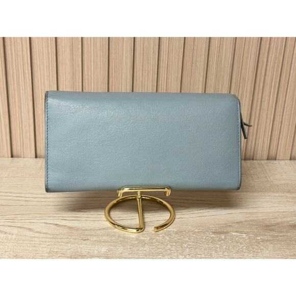 Authentic Balenciaga Envelope Continental Wallet in Light Blue - Picture 7 of 14